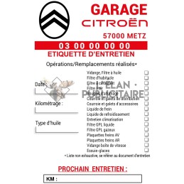 Etiquette entretien (Sticker)