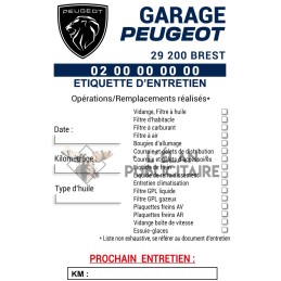 Etiquette entretien (papier)